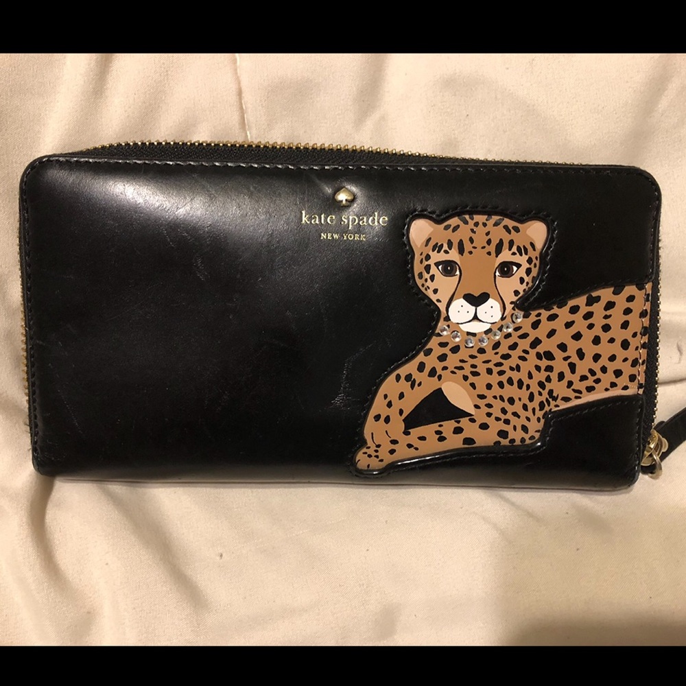 Kate Spade Run Wild Leopard Lacey Wallet
